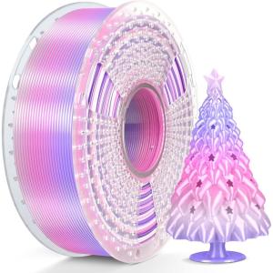 imageSUNLU 3D Printer Filament Bundle PLA Silk Rainbow Filament Multicolor Fast Color Change Each 8 Meters Individually Vacuum Packed 250g Spool 8 Rolls 2kg Total 6 Silk RainbowLight GoldSilverSilk Rainbow 03