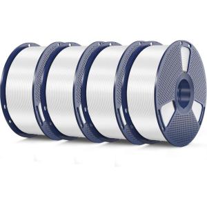 imageSUNLU 3D Printer Filament Bundle PLA Silk Rainbow Filament Multicolor Fast Color Change Each 8 Meters Individually Vacuum Packed 250g Spool 8 Rolls 2kg Total 6 Silk RainbowLight GoldSilver1kg4 White