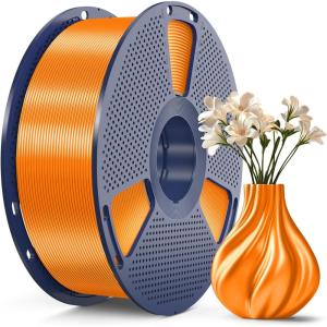 imageSUNLU 3D Printer Filament Bundle PLA Silk Rainbow Filament Multicolor Fast Color Change Each 8 Meters Individually Vacuum Packed 250g Spool 8 Rolls 2kg Total 6 Silk RainbowLight GoldSilver1kg Pla Silk Orange