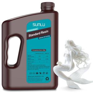 imageSUNLU 3D Printer Resin 1kg Fast Curing Standard 3D Resin for LCD DLP SLA Resin 3D Printers 395405nm UV Light Curing 3D Printing Liquid Photopolymer Resin Low Shrinkage High Precision 1000g Grey3kg White