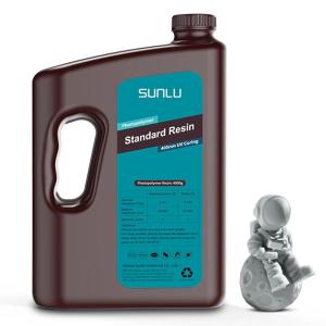 imageSUNLU 3D Printer Resin 1kg Fast Curing Standard 3D Resin for LCD DLP SLA Resin 3D Printers 395405nm UV Light Curing 3D Printing Liquid Photopolymer Resin Low Shrinkage High Precision 1000g Grey4000g grey