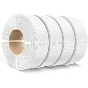 imageSUNLU 500g PLA Refill Filament 175mm Refill PLA 3D Printer Filament Suitable for Bambu Lab Filament and SUNLU Reusable spools Dimensional Accuracy  002 mm 05kg per Spool 4 Pcs 4 White1kg4 Whitewhitewhitewhite
