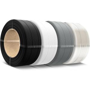 imageSUNLU 500g PLA Refill Filament 175mm Refill PLA 3D Printer Filament Suitable for Bambu Lab Filament and SUNLU Reusable spools Dimensional Accuracy  002 mm 05kg per Spool 4 Pcs 4 White05kg4blackwhitegreyclear