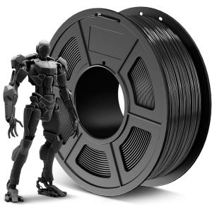 imageSUNLU ABS Filament 175mm 3D Printer Filament Highly Resistant Durable Heat Resistance Excellent Toughness Compatible with 99 FDM 3D Printers 1kg Spool 22lbs Black1000g Abs Black