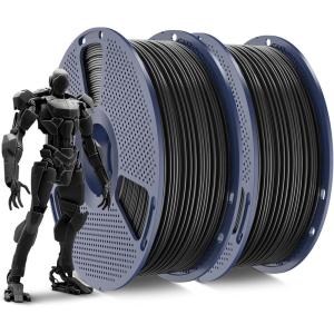 imageSUNLU ABS Filament 175mm 3D Printer Filament Highly Resistant Durable Heat Resistance Excellent Toughness Compatible with 99 FDM 3D Printers 1kg Spool 22lbs Black2000g Abs Blackblack