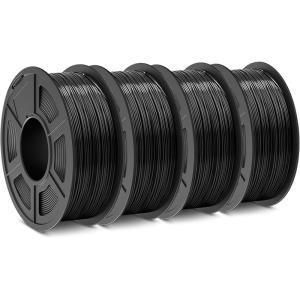 imageSUNLU ABS Filament 175mm 3D Printer Filament Highly Resistant Durable Heat Resistance Excellent Toughness Compatible with 99 FDM 3D Printers 1kg Spool 22lbs Black4000g Abs Blackblackblackblack