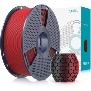 imageSUNLU Dual Color Matte PLA Filament 175mm Matte 3D Printer PLA Filament PLA Filament 1kg Spool 22lbs Dimensional Accuracy  002mm Orange Red1kg Pla Matte Dual Black Red