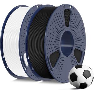 imageSUNLU Dual Color Matte PLA Filament 175mm Matte 3D Printer PLA Filament PLA Filament 1kg Spool 22lbs Dimensional Accuracy  002mm Orange Red2000g Pla Blackwhite