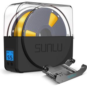 imageSUNLU Filament Dryer Box for 3D Printer Filament S1 Plus Filament Dehydrator with Fan Design Filament Storage can Keep 175 285 300mm PLA PETG ABS Filament Dry During 3D Printing BlackS1 Plus Black With Filament Holder