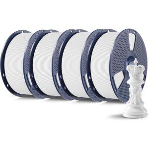 imageSUNLU High Speed Matte PLA Filament Up to 600mms Fast 3D Printer Filament Smooth Matte PLA Filament Fits Most FDM 3D Printers 1KG Reusable Spool Matte Sunny Orange1kg4 Matte Whitewhitewhitewhite