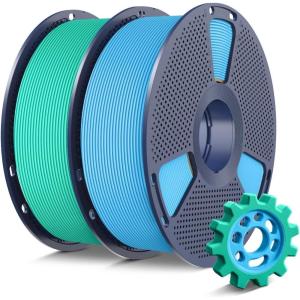 imageSUNLU High Speed PETG 3D Filament 175mm 30mms  600mms Print Range High Flow Speedy 3D Printer Filament Fit Most FDM Printers Dimensional Accuracy  002mm 1kg Spool Black2kg Sky Bluemint Green