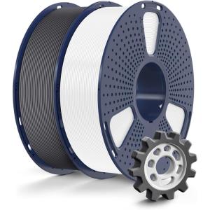 imageSUNLU High Speed PETG 3D Filament 175mm 30mms  600mms Print Range High Flow Speedy 3D Printer Filament Fit Most FDM Printers Dimensional Accuracy  002mm 1kg Spool Black2kg Whitegrey