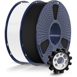 imageSUNLU High Speed PETG 3D Filament 175mm 30mms  600mms Print Range High Flow Speedy 3D Printer Filament Fit Most FDM Printers Dimensional Accuracy  002mm 1kg Spool Black2kg Blackwhite