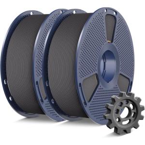 imageSUNLU High Speed PETG 3D Filament 175mm 30mms  600mms Print Range High Flow Speedy 3D Printer Filament Fit Most FDM Printers Dimensional Accuracy  002mm 1kg Spool Black2kg Greygrey