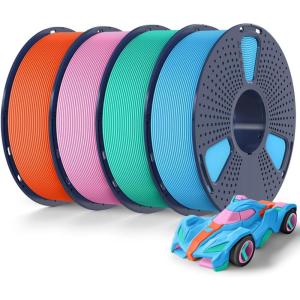 imageSUNLU High Speed PETG 3D Filament 175mm 30mms  600mms Print Range High Flow Speedy 3D Printer Filament Fit Most FDM Printers Dimensional Accuracy  002mm 1kg Spool Black4kg Sky Bluemint Greenpinkorange