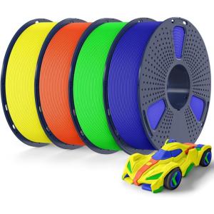 imageSUNLU High Speed PETG 3D Filament 175mm 30mms  600mms Print Range High Flow Speedy 3D Printer Filament Fit Most FDM Printers Dimensional Accuracy  002mm 1kg Spool Black4kg Bluegreenorangeyellow