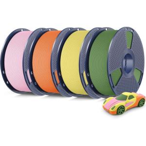 imageSUNLU High Speed PLA Classic 3D Filament 175mm600mms High Toughness PLA FilamentMatte Texture NoTanglingFit Most FDM Printers Dimensional Accuracy  002mm 1kg SpoolChocolate4kg Sakura Pinksunny Orangelemon Yellowolive Green