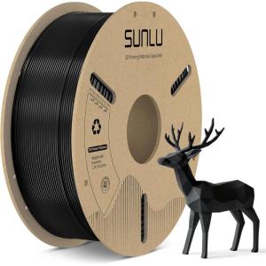 imageSUNLU High Speed PLA Filament 175mm 3D Printer Filament 175mm 002mm for Fast Printing Fit Most FDM 3D Printer 1KG Cardboard Spool Black