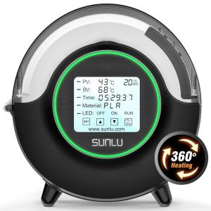 imageSUNLU Official Filament Dryer S2 Plus 70 Max Temperature Builtin Circulation Fan 3D Printer Filament Storage Box Filament Dehydrator Nylon TPU PLA PETG ABS 3D Printer Filament Dryer Box WhiteUpgraded S2 Black