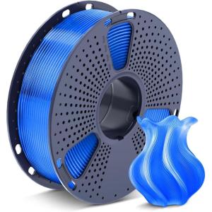 imageSUNLU PETG Filament 175mmStrong 3D Printer FilamentUltraLow StringingExceptional Layer Adhesion ampamp High ToughnessDimensional Accuracy  002 mmFit Most FDM 3D Printers1kg SpoolBlack1kgtransparent Blue