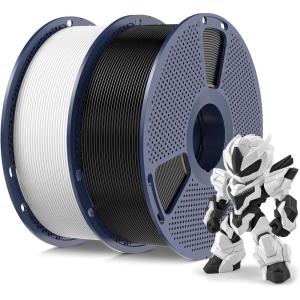 imageSUNLU PLA Filament 175mm Black 5KG Neatly Wound PLA Meta 3D Printing Filament Tougher and Fast Printing Dimensional Accuracy  002 mm 5KG Spool11lbs Fits for Most FDM 3D Printers1kg2 Blackwhite