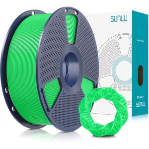 imageSUNLU PLA Plus Filament 175mm Black 1KG Neatly Wound 3D Printer Filament 175mm PLA 1000g Dimensional Accuracy  002 mm Fit Most FDM 3D Printers 1kg Spool 22lbs Black1kg Pla Plus Green