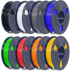 imageSUNLU PLA Plus Filament 175mm Black 1KG Neatly Wound 3D Printer Filament 175mm PLA 1000g Dimensional Accuracy  002 mm Fit Most FDM 3D Printers 1kg Spool 22lbs Black250g Spool 8 Rolls Blackwhitegreybluegreenredorangepureyellow
