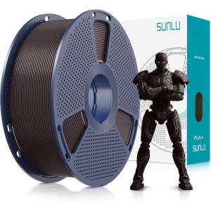 imageSUNLU PLA Plus Filament 175mm Black 1KG Neatly Wound 3D Printer Filament 175mm PLA 1000g Dimensional Accuracy  002 mm Fit Most FDM 3D Printers 1kg Spool 22lbs Black1000g Pla Plus Chestnut Black