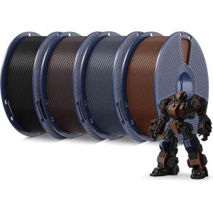 imageSUNLU PLA Plus Filament 175mm Black 1KG Neatly Wound 3D Printer Filament 175mm PLA 1000g Dimensional Accuracy  002 mm Fit Most FDM 3D Printers 1kg Spool 22lbs Black4kg Pla Plus Blackroasted Chestnutmidnightcoffee Brown