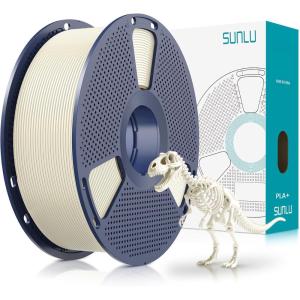 imageSUNLU PLA Plus Filament 175mm Black 1KG Neatly Wound 3D Printer Filament 175mm PLA 1000g Dimensional Accuracy  002 mm Fit Most FDM 3D Printers 1kg Spool 22lbs Black1000gpla Plus Bone White