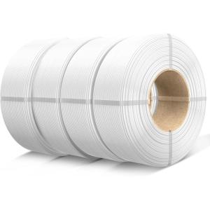 imageSUNLU Refill PETG Filament 175mm PETG Refill 3D Printer Filament Suitable for Bambu Lab Filament and SUNLU Reusable spools 1kg per Spool 4 Pack 4 Colors CMYKWhiteMagentaYellowCyan1kg4 Whitewhitewhitewhite