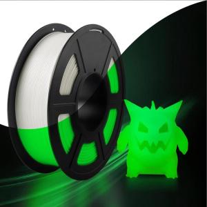 imageSUNLU Silk PLA Filament 175mm Neatly Wound Shiny PLA 3D Printer Filament Dimensional Accuracy  002mm Fit Most 3D Printers Good Vacuum Packaging 1kg Spool22lbs 330 Meters Silky SilverGlow in the Dark  White to Glow Green
