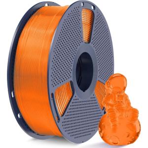 imageSUNLU TPU 3D Printer Filament 175mm High Speed 95A TPU Filament 1KG Flexible 3D Filament for Fast Printing Dimensional Accuracy  003mm Suitable for Most FDM 3D Printers Black1kg Tputransparent Orange