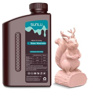 imageSUNLU Water Washable 3D Printer Resin Fast Curing Low Shrinkage High Precision Photopolymer Resin for LCDDLPSLA Printers395 to 405nm UV Resin 1000g Grey1kg Cream Beige