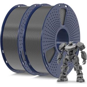 imageSUNLU 3D Printer Filament PETG Filament 175mm Less Stringing Good Layer Adhesion High Toughness PETG Filament 175 002mm 1kg Spool22lbs Green2kg Greygrey