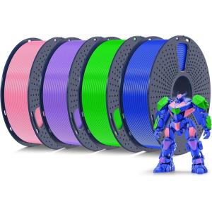 imageSUNLU 3D Printer Filament PETG Filament 175mm Less Stringing Good Layer Adhesion High Toughness PETG Filament 175 002mm 1kg Spool22lbs Green4kg Pinkpurplebluegreen