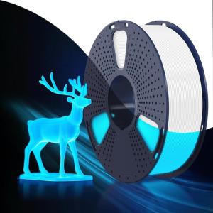 imageSUNLU 3D Printer Filament PETG Filament 175mm Less Stringing Good Layer Adhesion High Toughness PETG Filament 175 002mm 1kg Spool22lbs GreenPetg Glow in the Darkwhite to Glow Blue