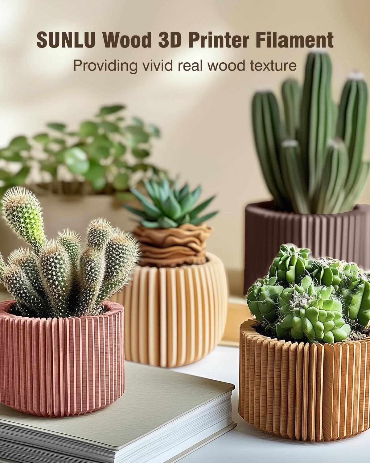 imageSUNLU High Speed Marble PLA Filament 600mms High Speed PLA 3D Printer Filament Natural MarbleLike Texture Smooth Printing 1kg Light CyanReal Woodfiber Cherryfiber Maplefiber Walnut