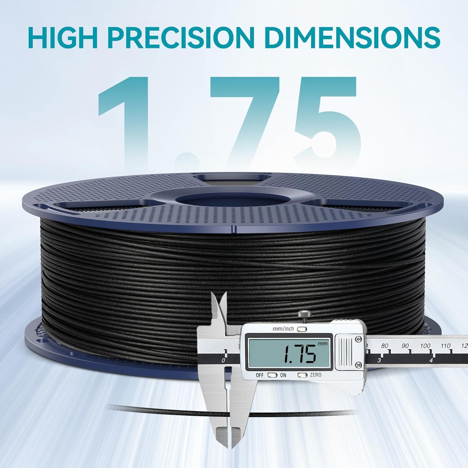 imageSUNLU High Speed Marble PLA Filament 600mms High Speed PLA 3D Printer Filament Natural MarbleLike Texture Smooth Printing 1kg Light CyanStrong Carbon Fiber