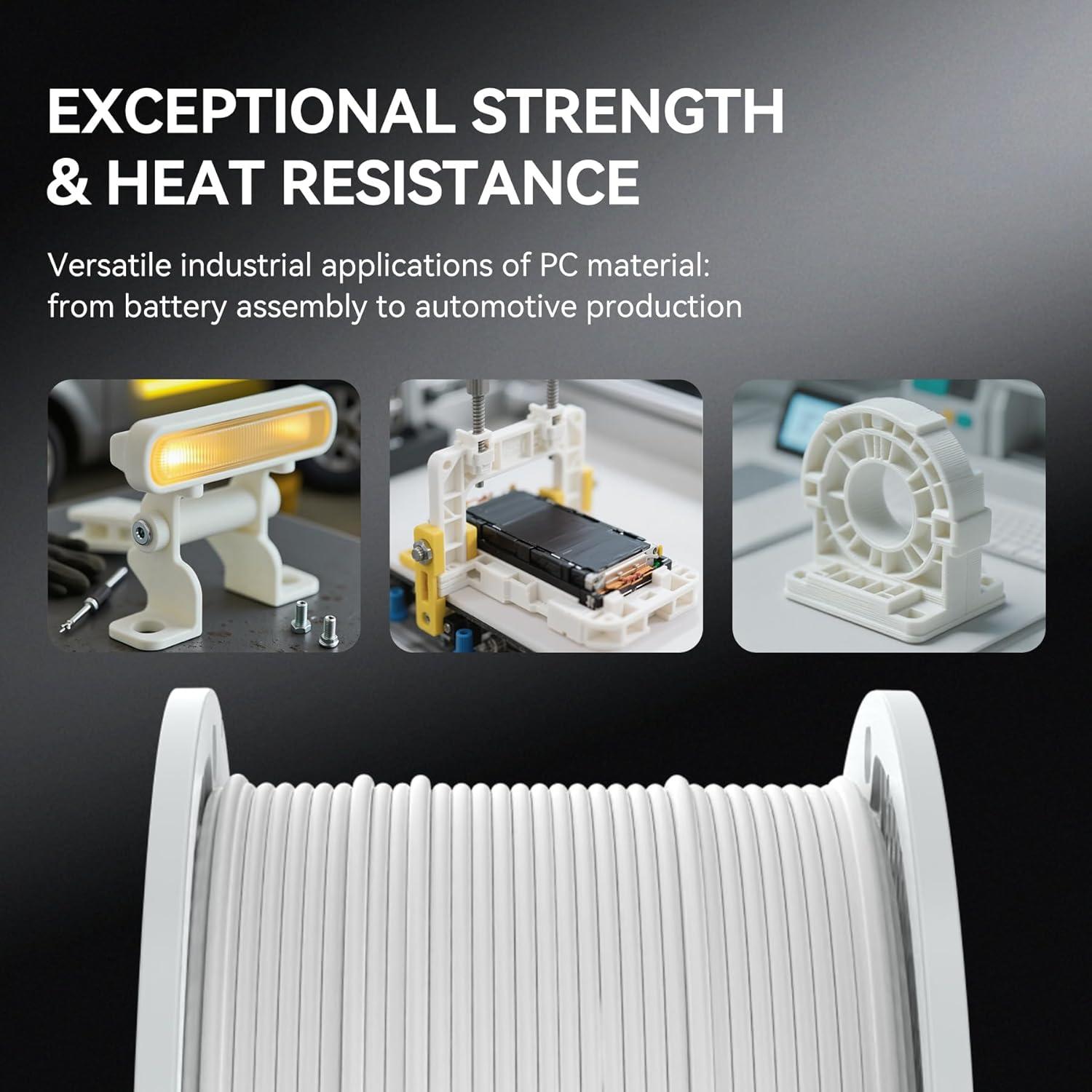 imageSUNLU PP Filament175mm Polypropylene 3D Printer Filament Ultra Tough and Lightweight PP002mm 800gSpool Natural White1kg Pc Natural White