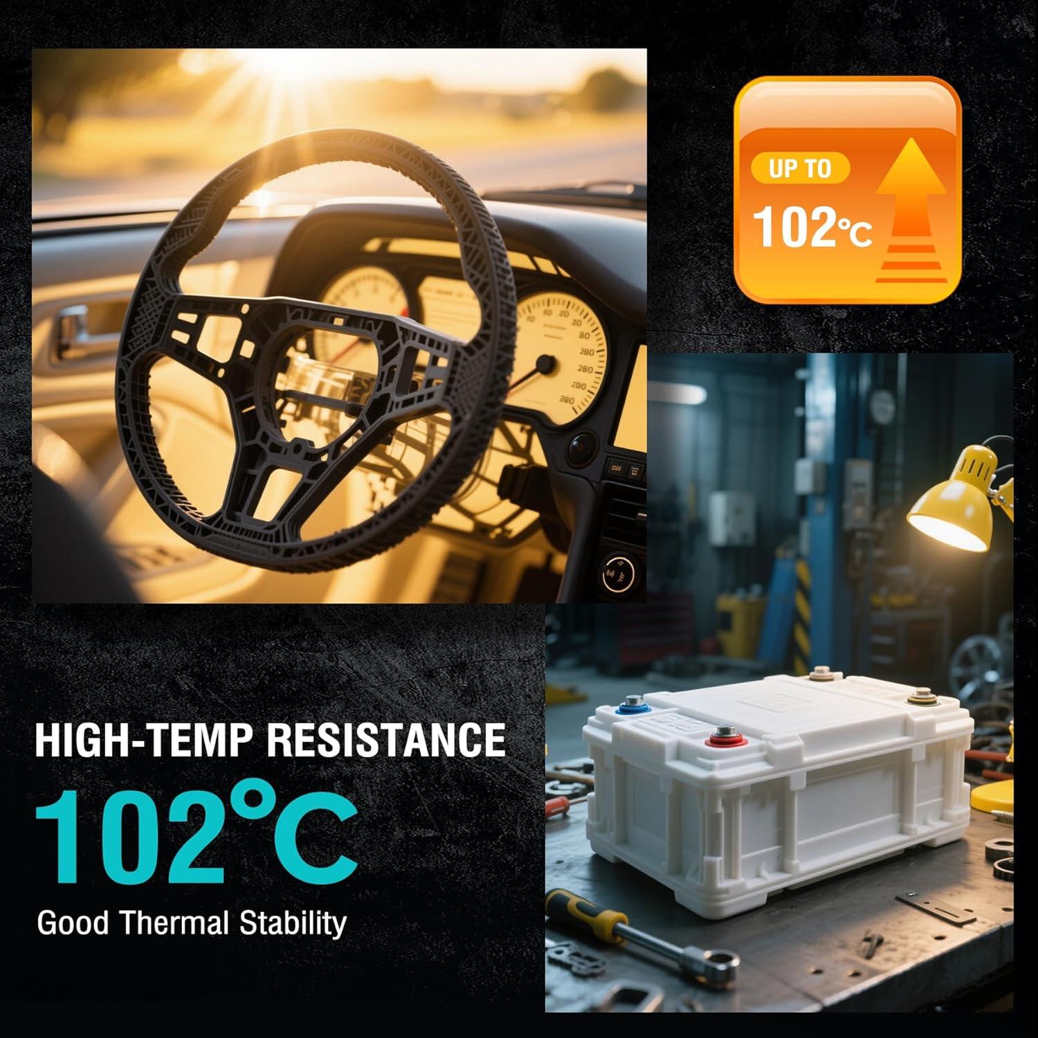 imageSUNLU PP Filament175mm Polypropylene 3D Printer Filament Ultra Tough and Lightweight PP002mm 800gSpool Natural White1kg Pcabs White