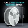 imageSUNLU PP Filament175mm Polypropylene 3D Printer Filament Ultra Tough and Lightweight PP002mm 800gSpool Natural White1000gpa6gf Grey