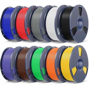 imageSUNLU Fluorescent PLA 3D Printer Filament PLA Filament 175mm Brighter Color for Halloween Decoration Neatly Wound Filament Fit Most FDM 3D Printer 1kg Spool Fluorescent RedBlackwhitegreyredklein Bluegreensunny Orangevivid Yellowlavender Purplecoffee Brown