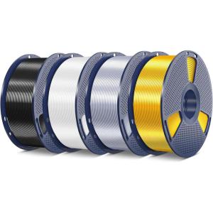 imageSUNLU High Speed Marble PLA Filament 600mms High Speed PLA 3D Printer Filament Natural MarbleLike Texture Smooth Printing 1kg Light CyanBundle 4kg Silk Silverlight Goldblackwhite