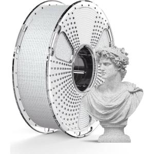 imageSUNLU High Speed Marble PLA Filament 600mms High Speed PLA 3D Printer Filament Natural MarbleLike Texture Smooth Printing 1kg Light CyanMarble Cool White