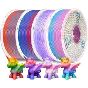 imageSUNLU High Speed Marble PLA Filament 600mms High Speed PLA 3D Printer Filament Natural MarbleLike Texture Smooth Printing 1kg Light CyanRainbow Regular01020304