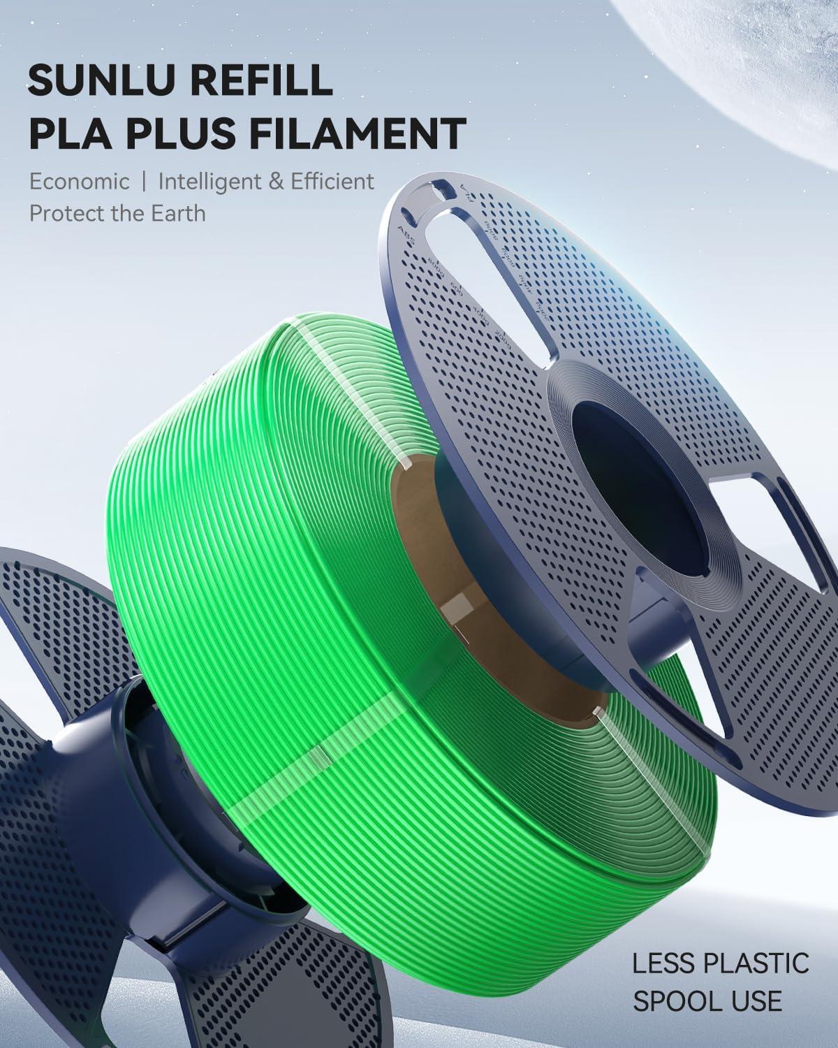 imageSUNLU 500g Silk Rainbow PLA Filament Refill Bundle NoSpool Silk PLA Plus 3D Printer Filament 4 Packs Compatible with Bambu Lab 3D Printers 05KGRoll Total 4 Colors PLA Silk RainbowMatte Pla Grey