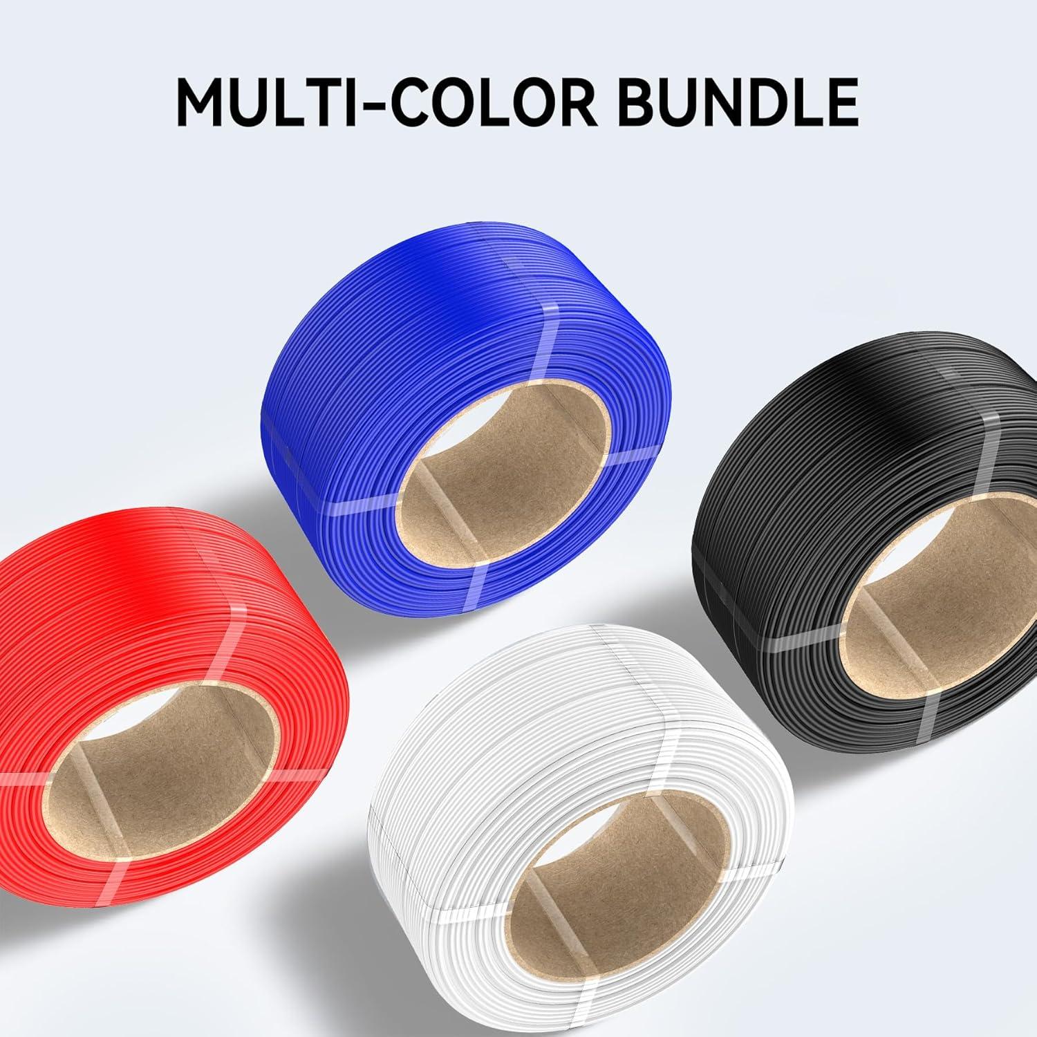 imageSUNLU 500g Silk Rainbow PLA Filament Refill Bundle NoSpool Silk PLA Plus 3D Printer Filament 4 Packs Compatible with Bambu Lab 3D Printers 05KGRoll Total 4 Colors PLA Silk Rainbow500g4 Sunny Orangeyellowpinklavender Purple