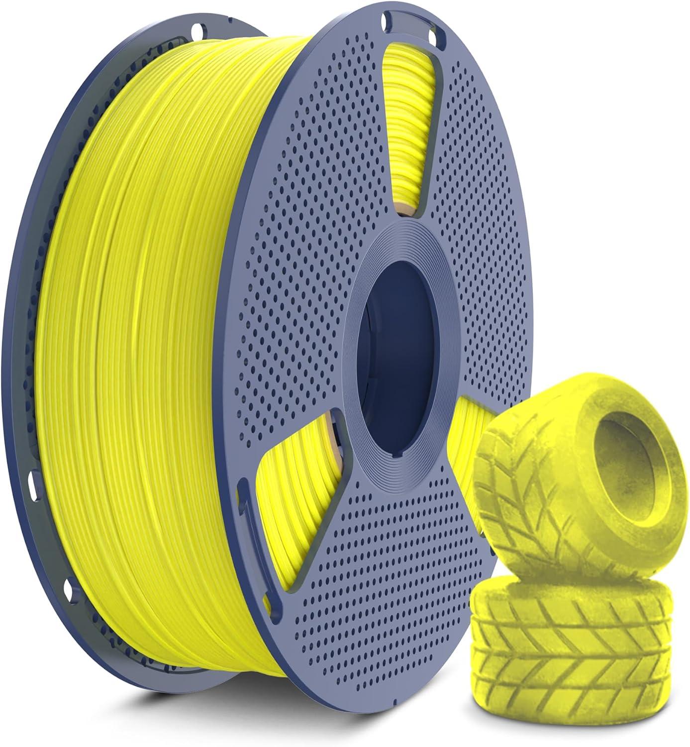 imageSUNLU TPU 3D Printer Filament 175mm High Speed 95A TPU Filament 1KG Flexible 3D Filament for Fast Printing Dimensional Accuracy  003mm Suitable for Most FDM 3D Printers Clear Purple1kg Tpu Yellow