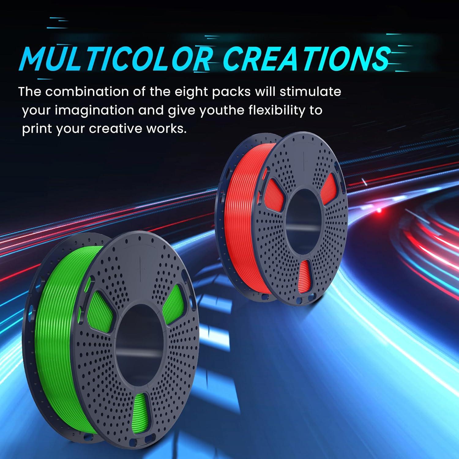 imageSUNLU TPU 3D Printer Filament 175mm High Speed 95A TPU Filament 1KG Flexible 3D Filament for Fast Printing Dimensional Accuracy  003mm Suitable for Most FDM 3D Printers Clear PurpleTpu 0258 Blackwhitetransparentgreyredbluegreenorange